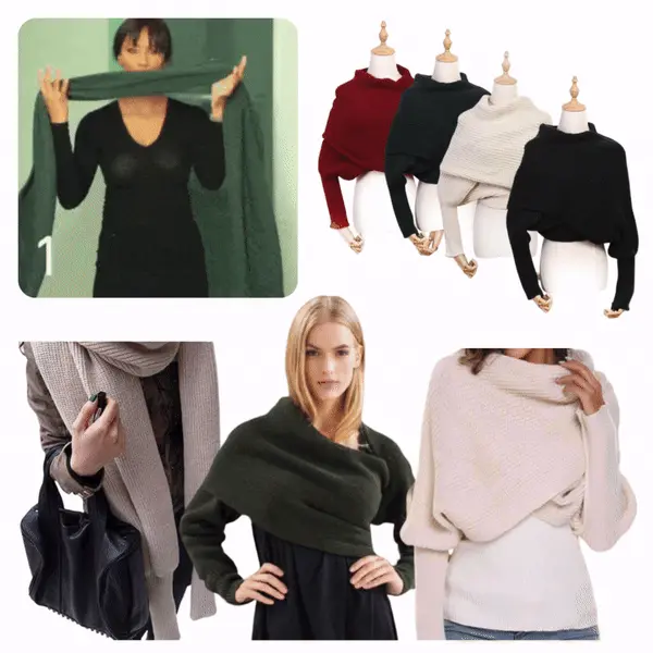 CozyWrap™ – La sciarpa 2-in-1 che si trasforma in un maglione