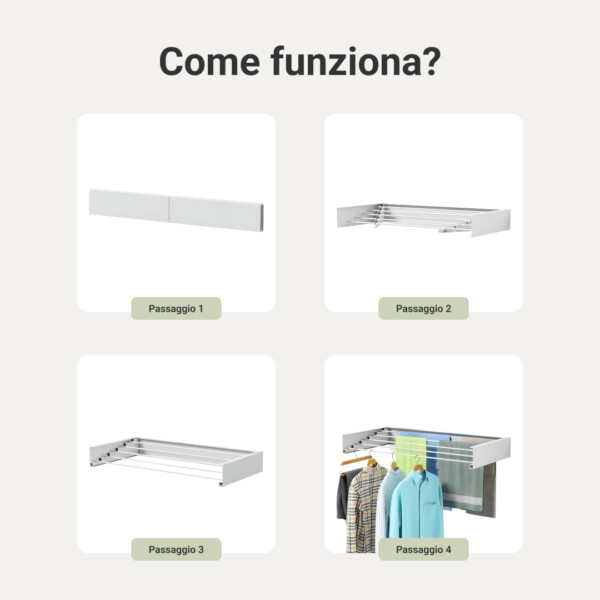 NINJARACK™ STENDINO PIEGHEVOLE DA PARETE - immagine 4