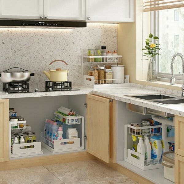 OrganizeEase™ - Soluzione di Stoccaggio Sotto-Lavello - immagine 2