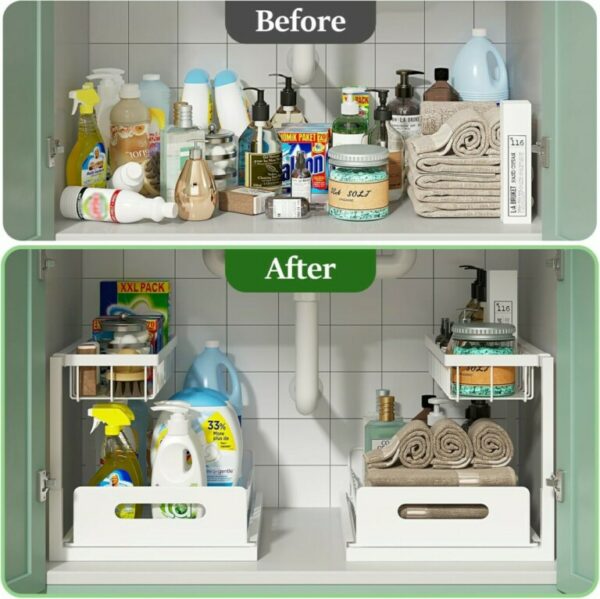 OrganizeEase™ - Soluzione di Stoccaggio Sotto-Lavello - immagine 3