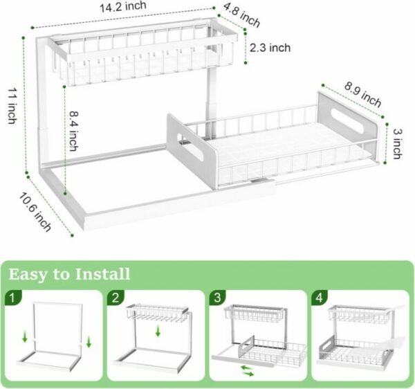 OrganizeEase™ - Soluzione di Stoccaggio Sotto-Lavello - immagine 4