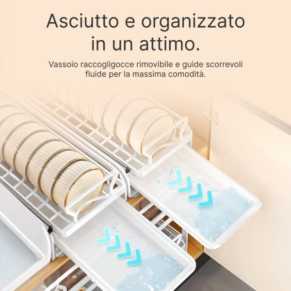 SlideDry™ – Scolapiatti Scorrevole Estraibile - immagine 3